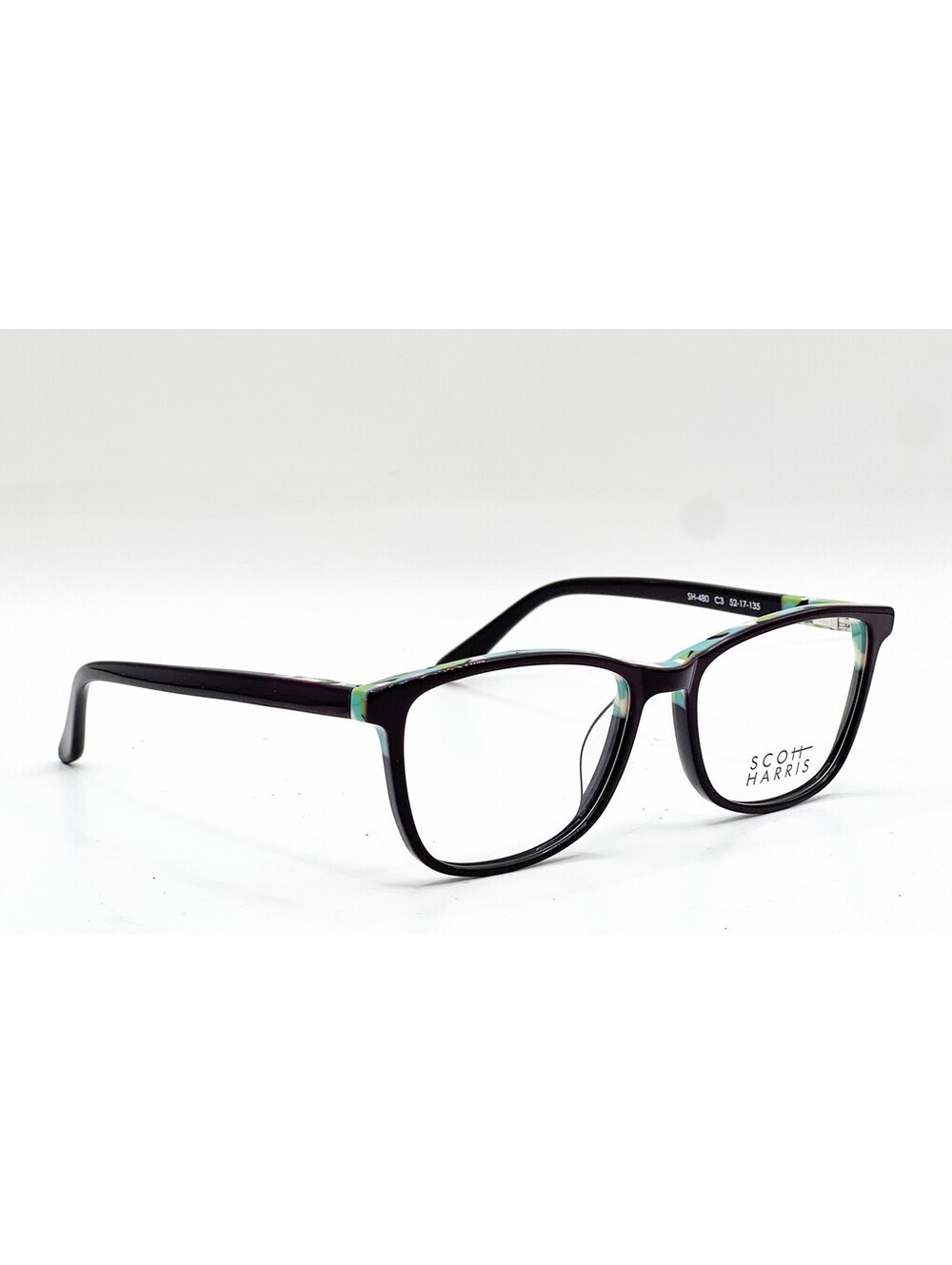 Scott Harris Sh-480 C3 Aubergine Authentic Eyeglasses 52-17-135 - Picture 4 of 5